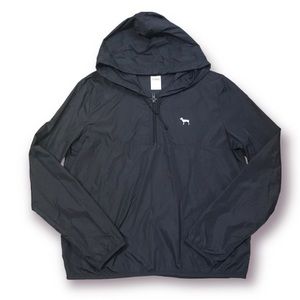Victoria’s Secret Pink Black Half Zipped windbreaker Jacket